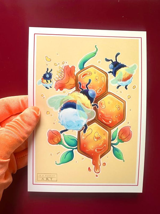 Honey Bee Art Print