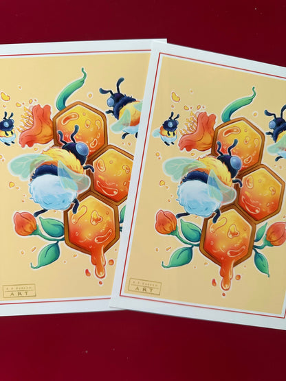 Honey Bee Art Print