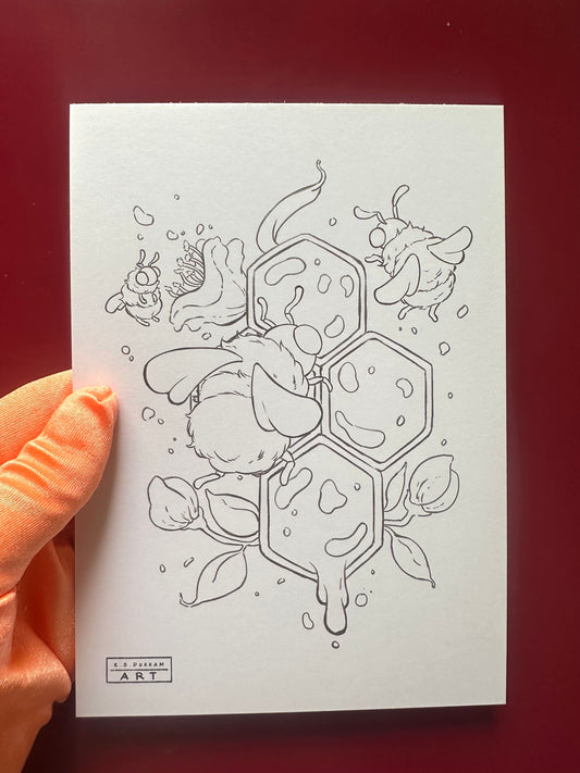 Honey Bee Coloring Page