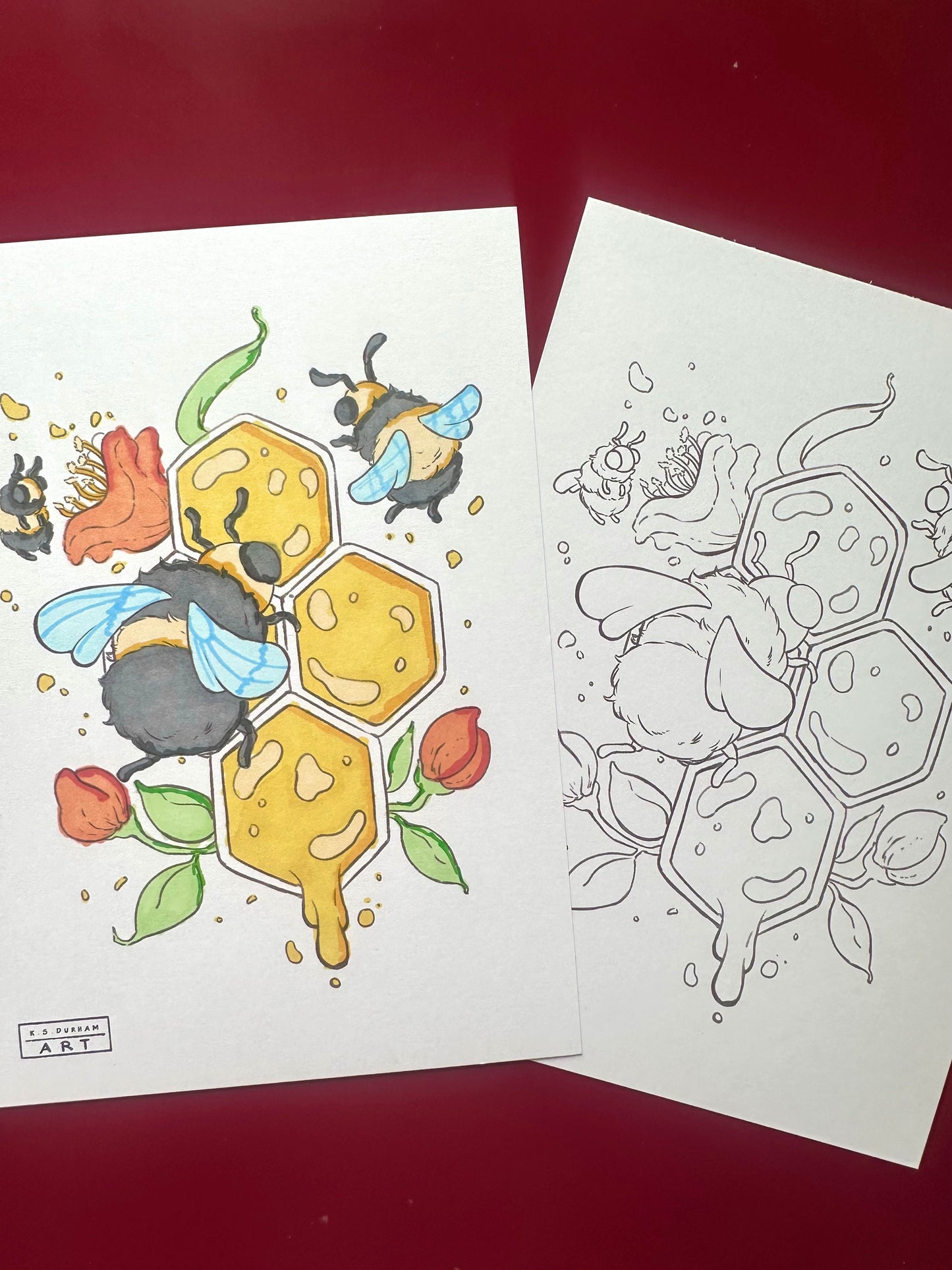 Honey Bee Coloring Page