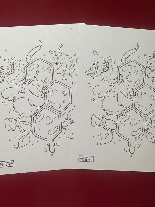 Honey Bee Coloring Page