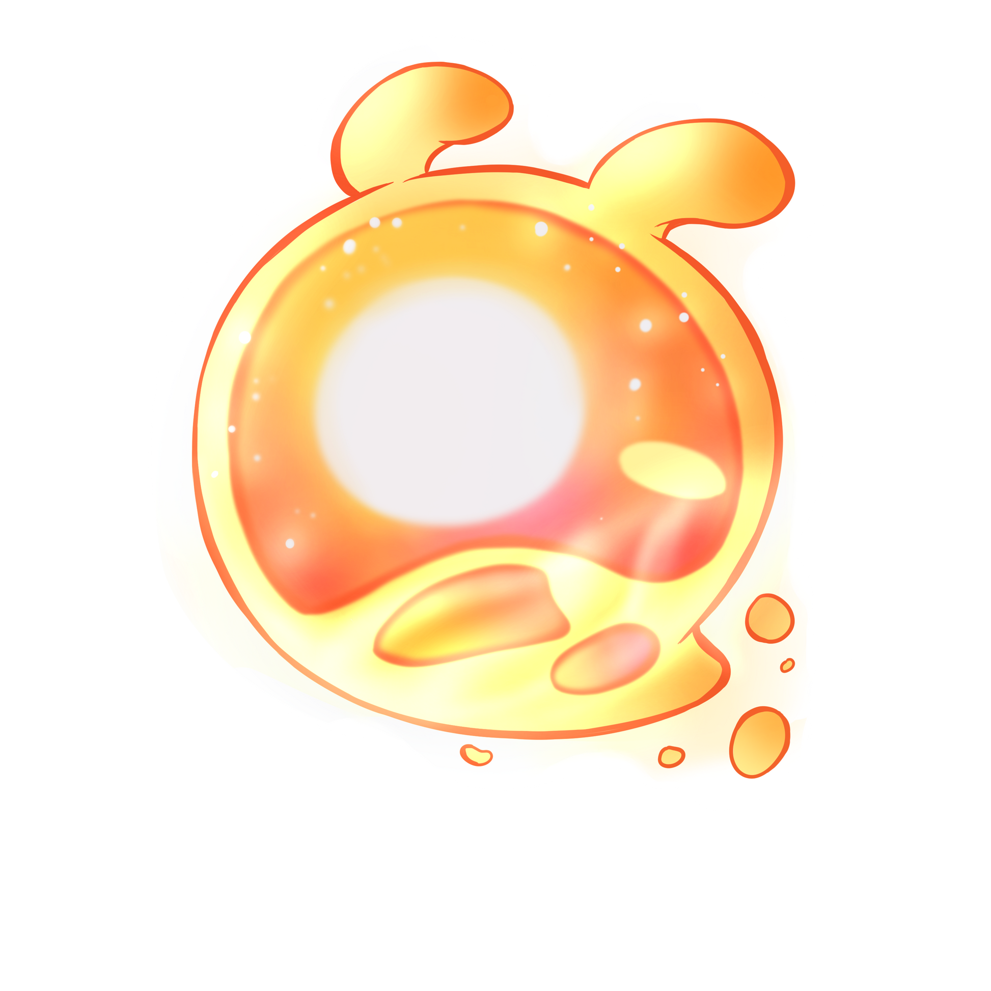 Die cut sticker of Curcuma Seelie from Genshin Impact.