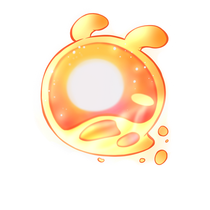 Die cut sticker of Curcuma Seelie from Genshin Impact.