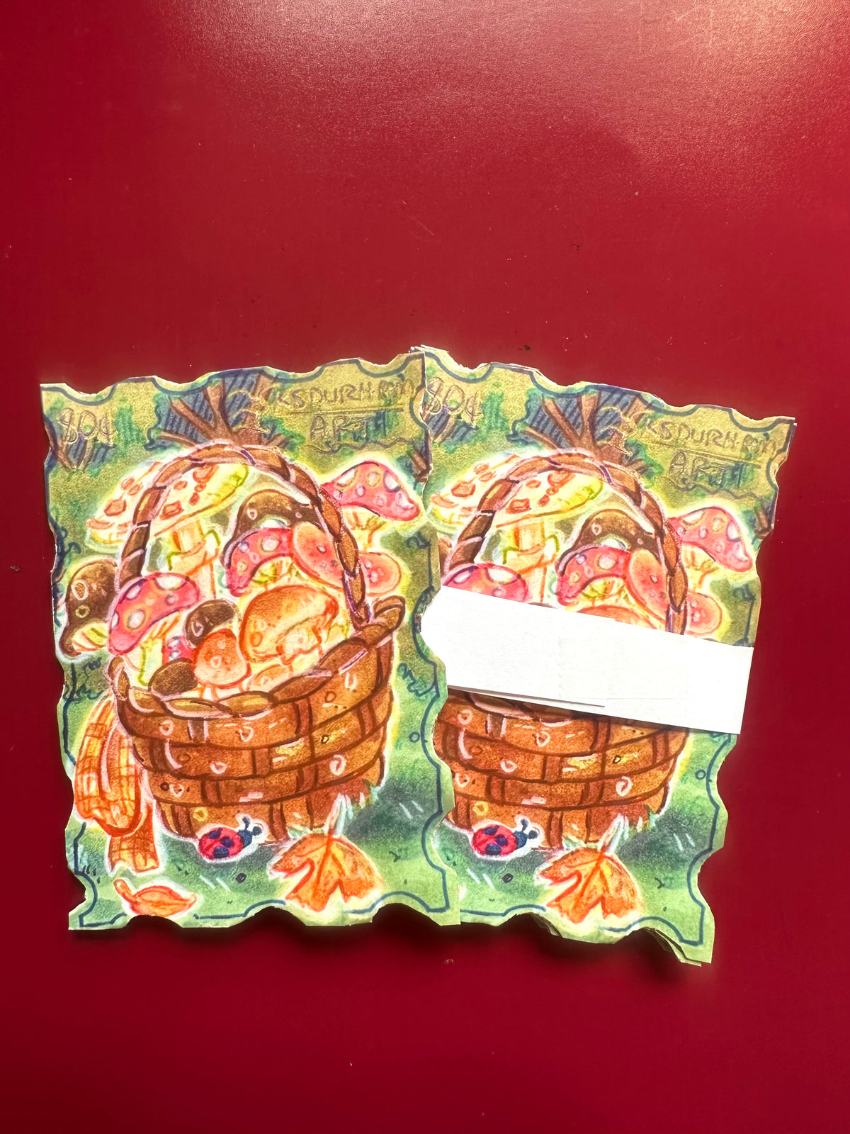 Mushroom Basket ACEO Print
